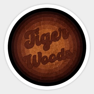 Tiger Woods - Vintage Style Sticker